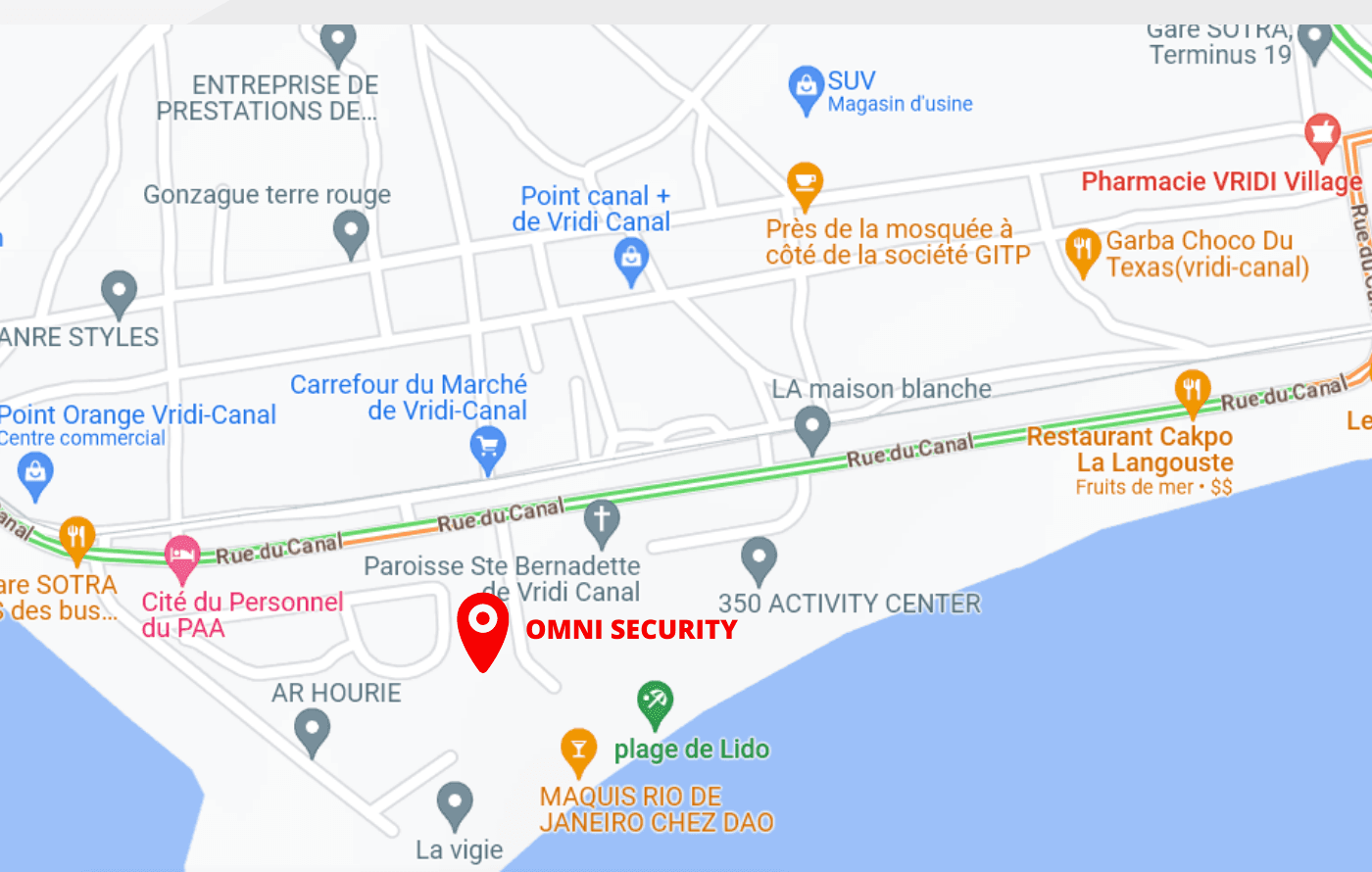 Localisation OMNI SECURITY à Port-Bouët Vridi Canal